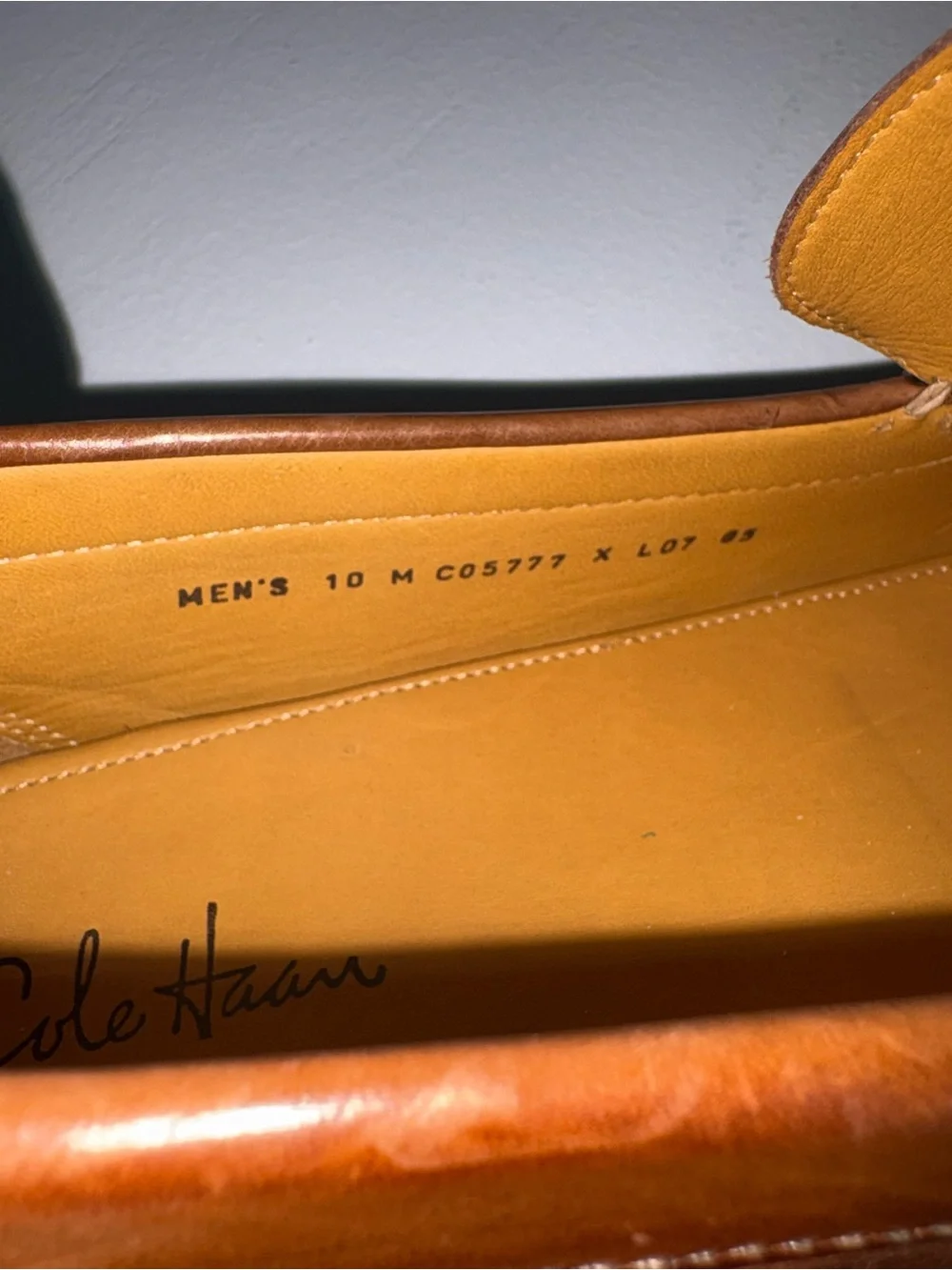 COLE HAAN, with Nike Air Soles  Air DEMPSEY Brown Leather Loafer Shoes C05777